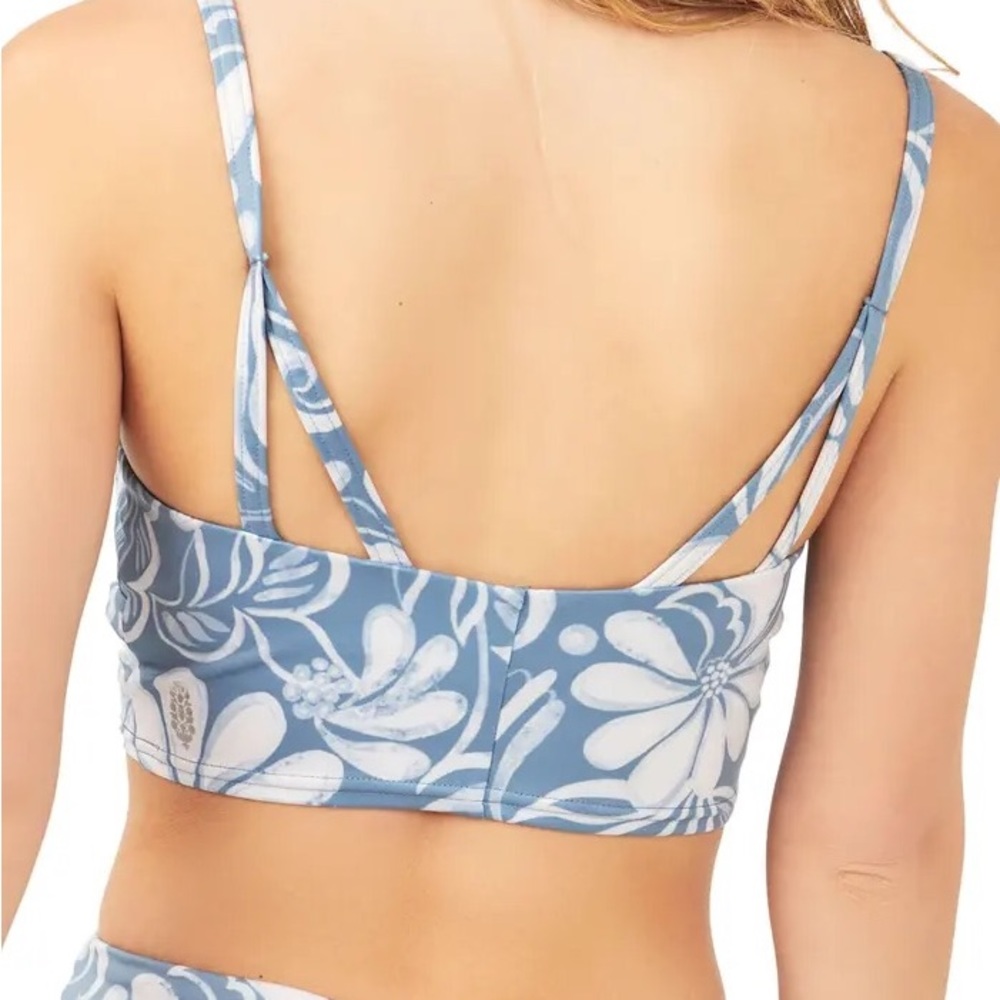 Free People Medium Double Take Crop Top Camisole in Floral Combo lined N…